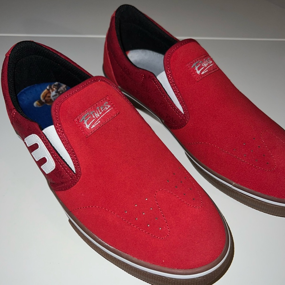 Etnies Marana Slip X Rad Shoes Red White Gum size 10